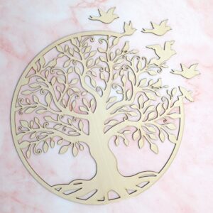Arbre de Vie Colombe en bois 1