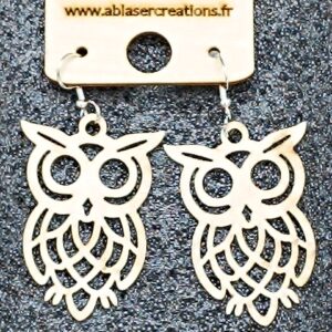 Boucles d’Oreilles Animaux en Bois