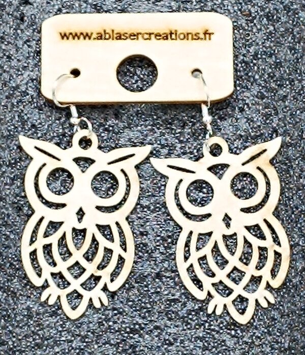 Boucles d’Oreilles Animaux en Bois