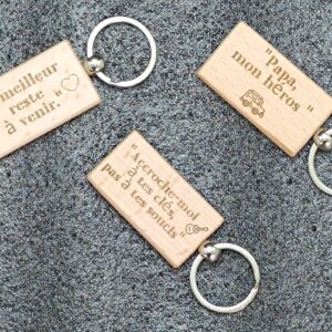 Porte-clés Personnalisable en Bois