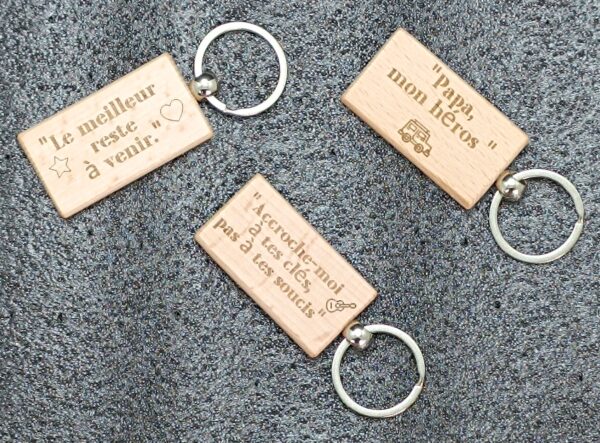 Porte-clés Personnalisable en Bois
