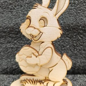 Lapin avec Œuf de Pâques en Bois Petit format