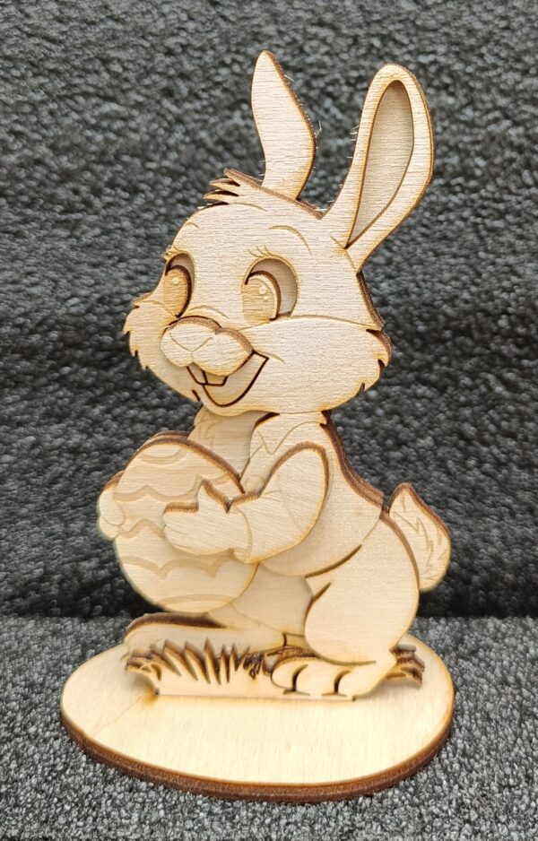 Lapin avec Œuf de Pâques en Bois Petit format