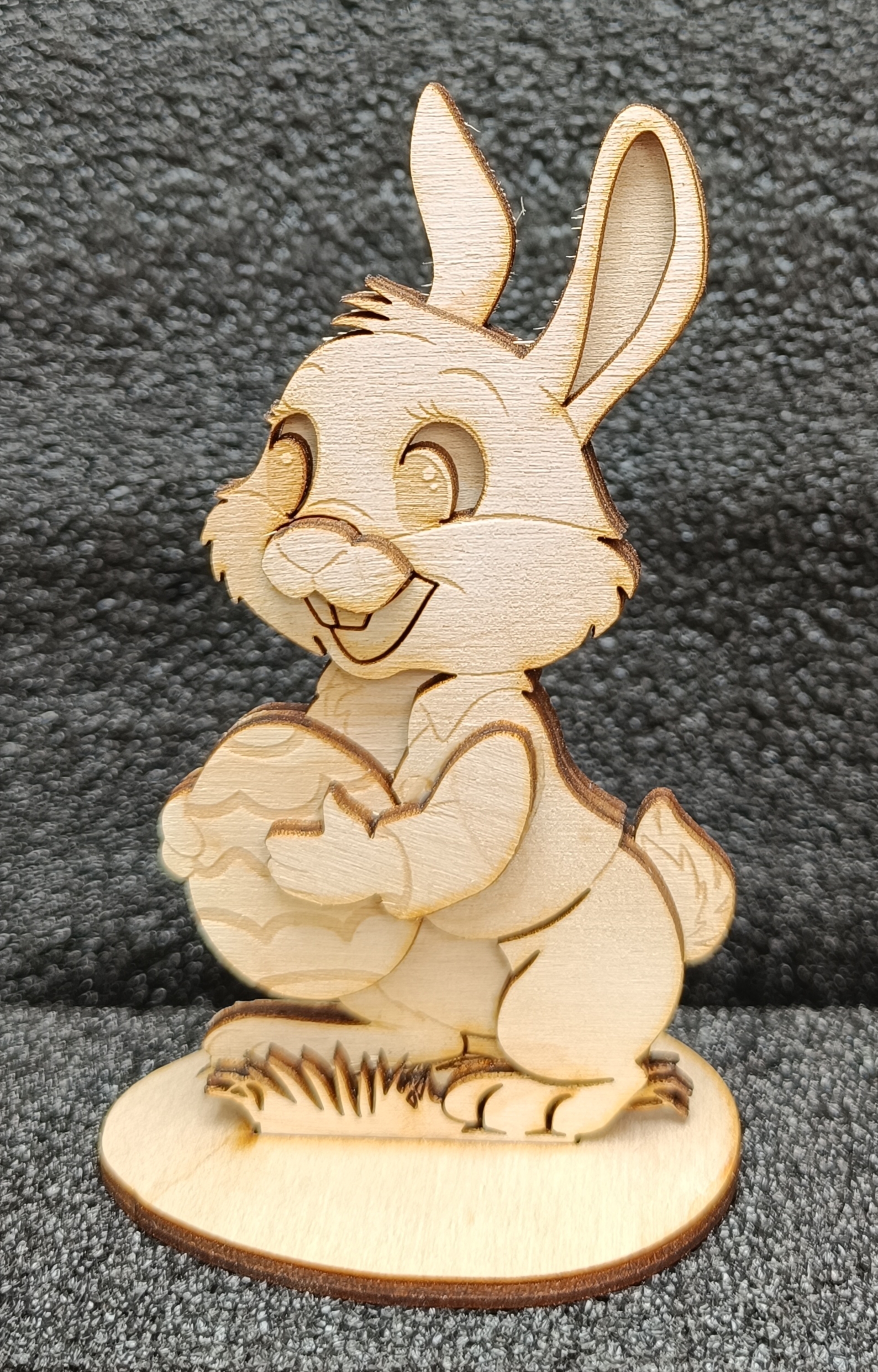 Lapin avec Œuf de Pâques en Bois Petit format