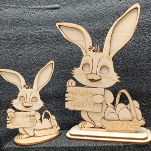 Duo de Lapins en Bois