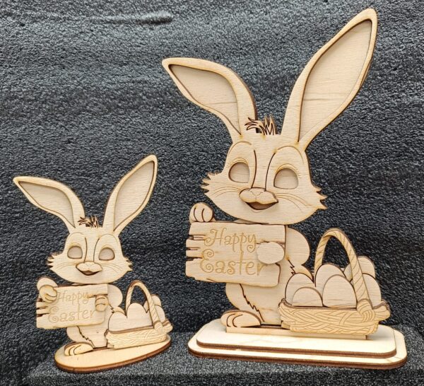 Duo de Lapins en Bois