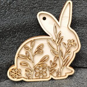 Lapin de Pâques 2D en Bois