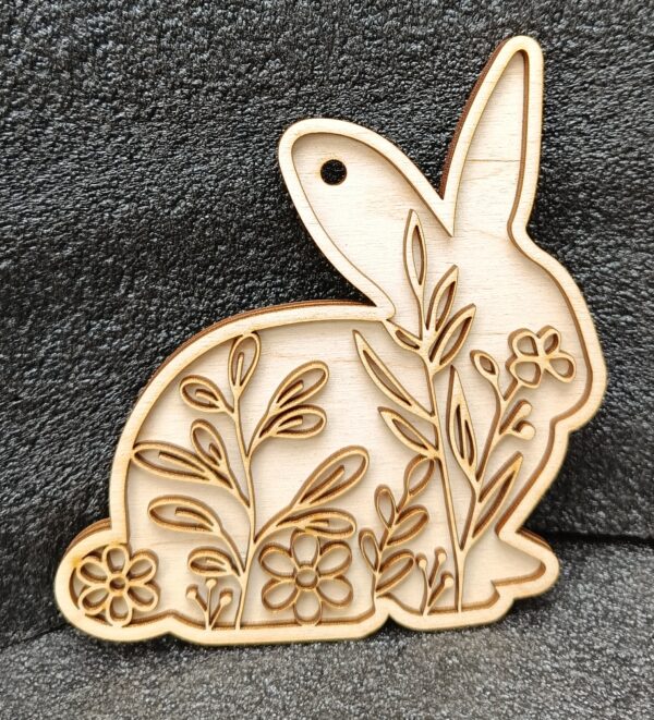 Lapin de Pâques 2D en Bois