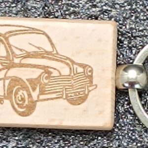 Porte-Clé Renault 4CV en Bois