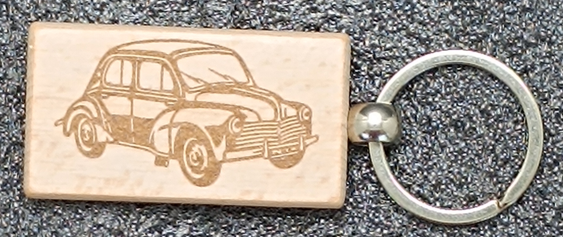 Porte-Clé Renault 4CV en Bois