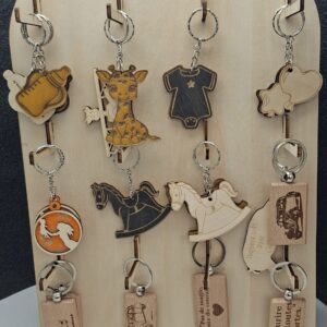 Porte-clés en Bois – Spécial Naissance & Douceur Enfance