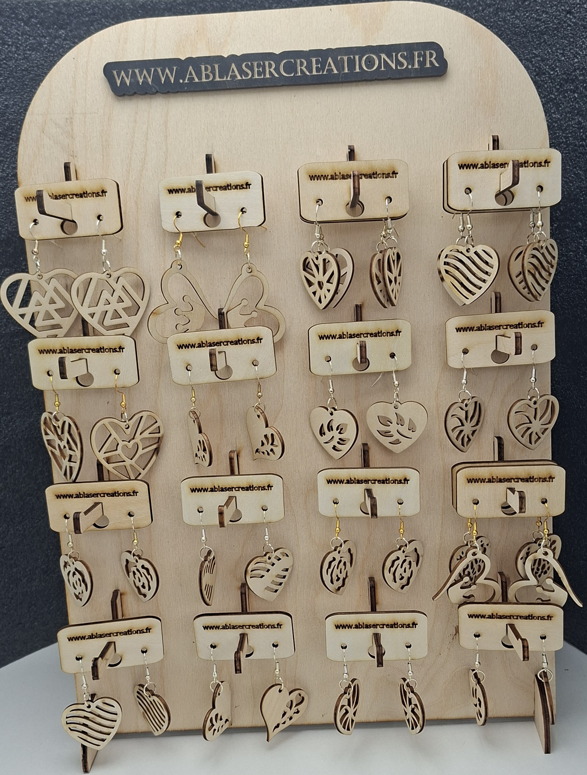 Présentoir à Boucles d’Oreilles en Bois – Image 2
