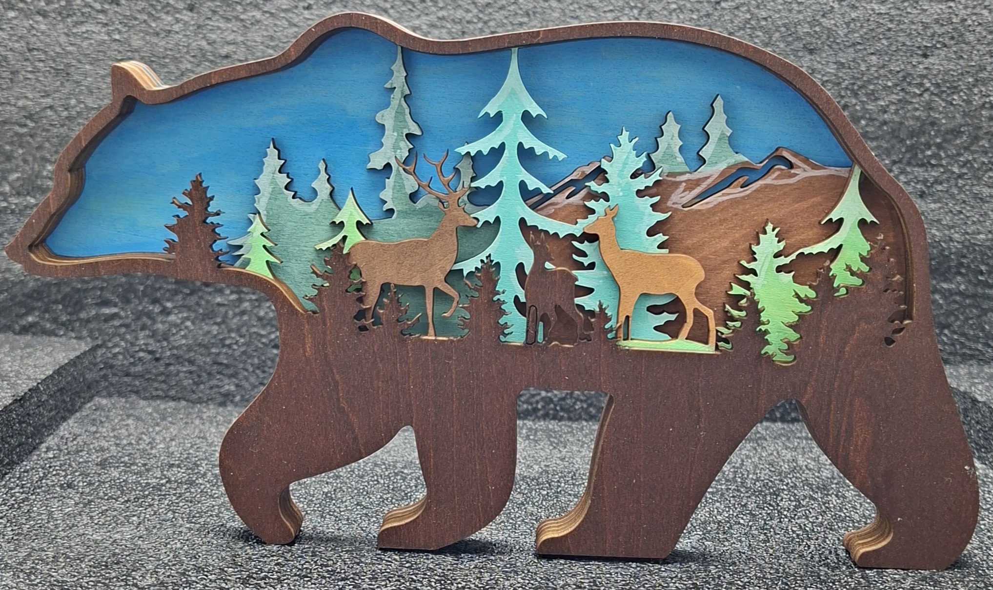 Ours Cerfs en Bois – Multicouches – Image 6