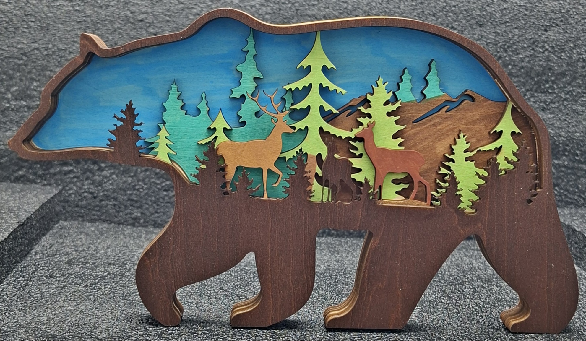 Ours Cerfs en Bois – Multicouches – Image 5