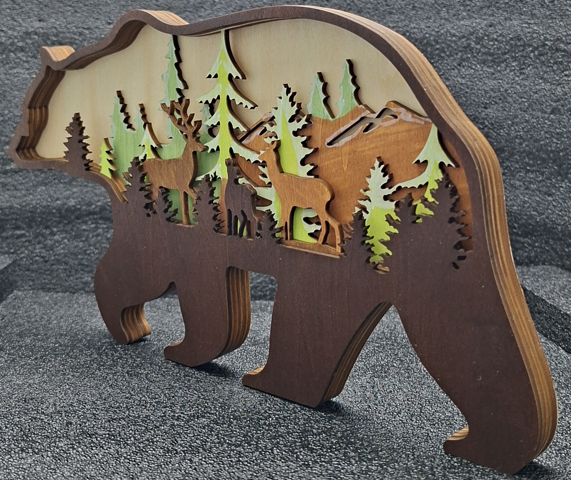 Ours Cerfs en Bois – Multicouches – Image 4
