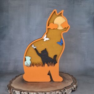 Chat en Bois Multicouches