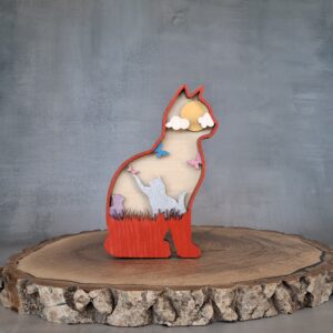 Petits Chats en Bois 3D