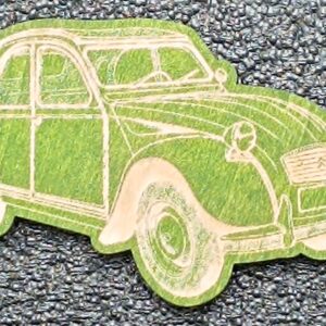 Magnet Citroën 2CV en bois