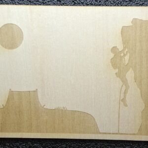 Carte postale Grimpeur en bois