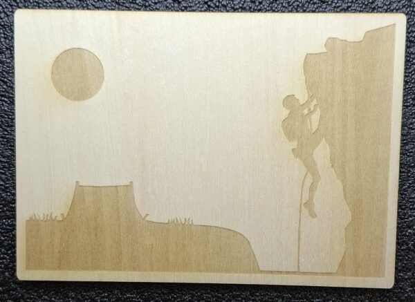 Carte postale Grimpeur en bois