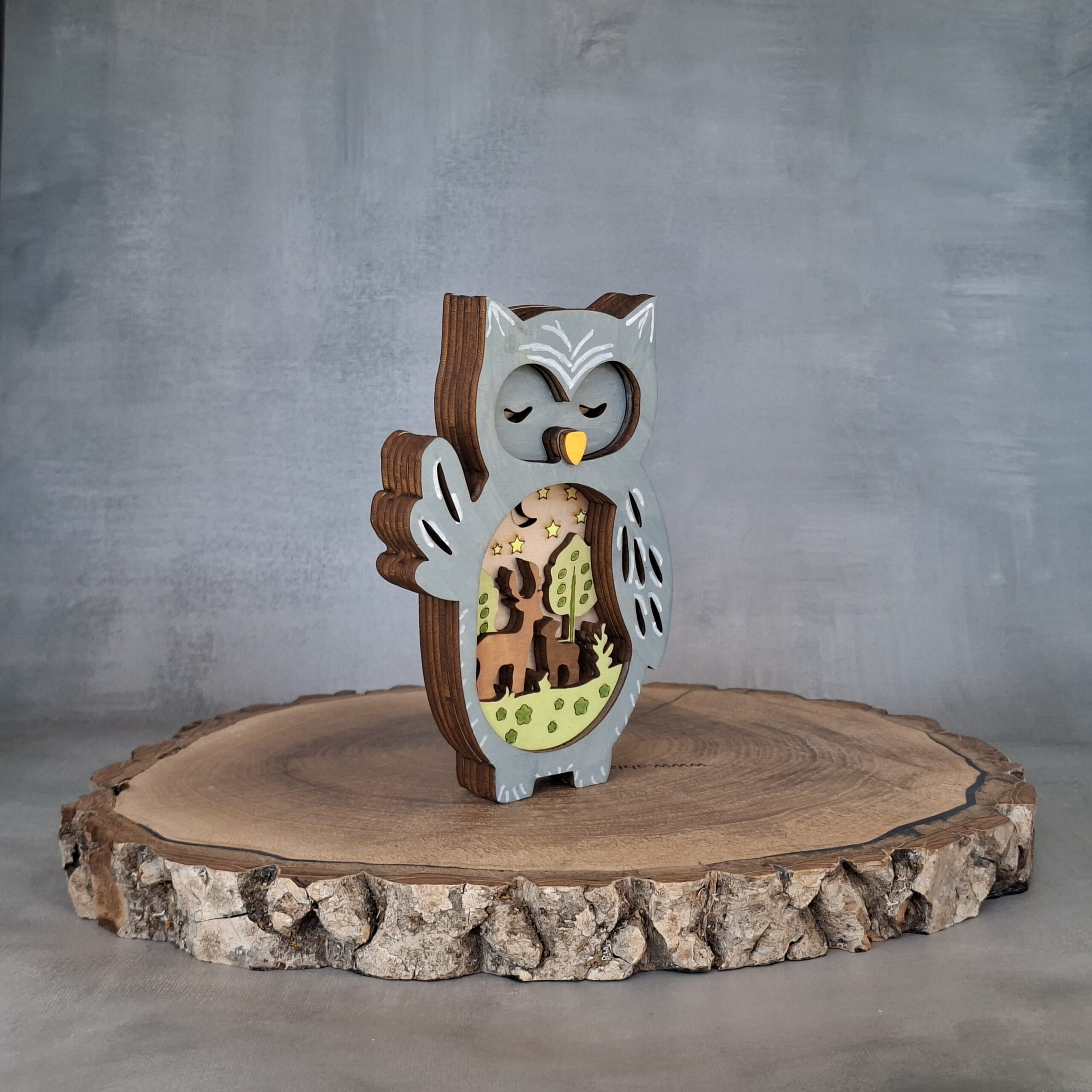 Hibou bois Multicouches – Image 2