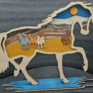 Cheval bois multicouche