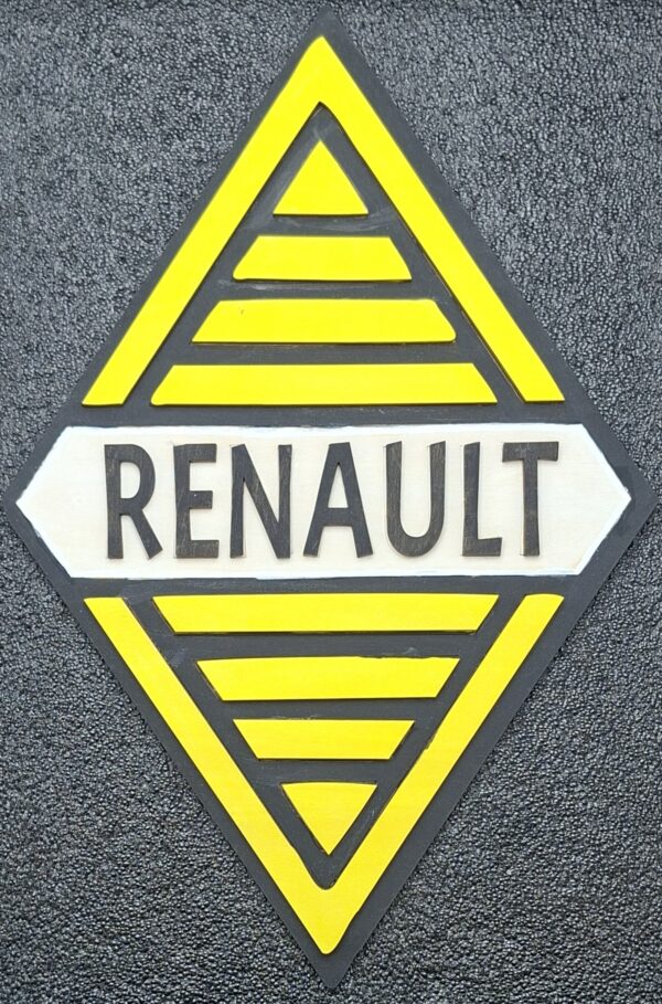 Plaque décorative Renault en bois