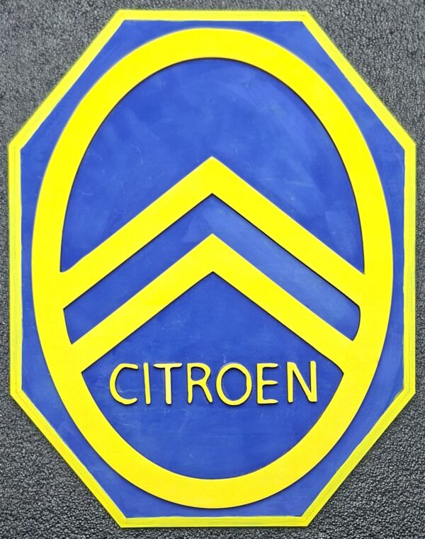 Plaque décorative Citroën en bois 