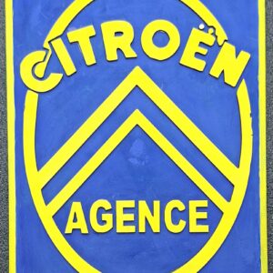 Plaque décorative Agence Citroën en bois