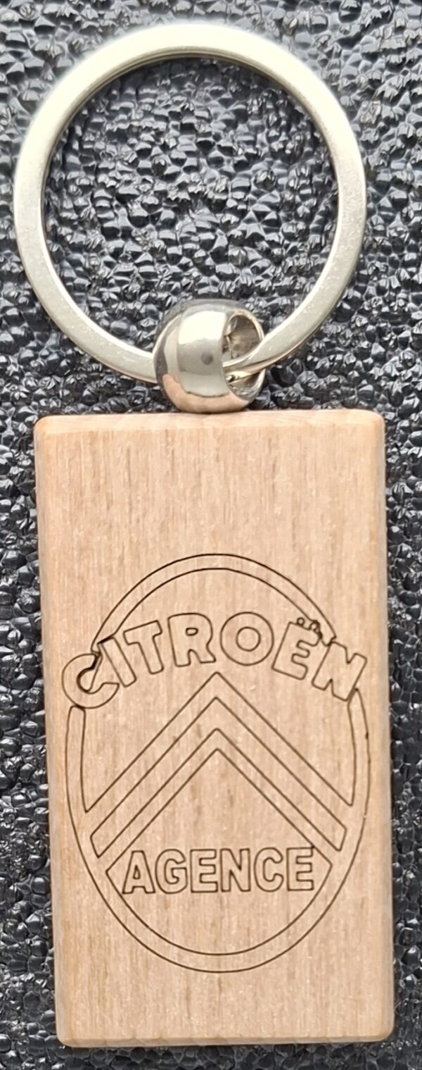 Porte-clés Agence Citroën en bois 