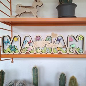 Prénom “Maman” en bois 3D