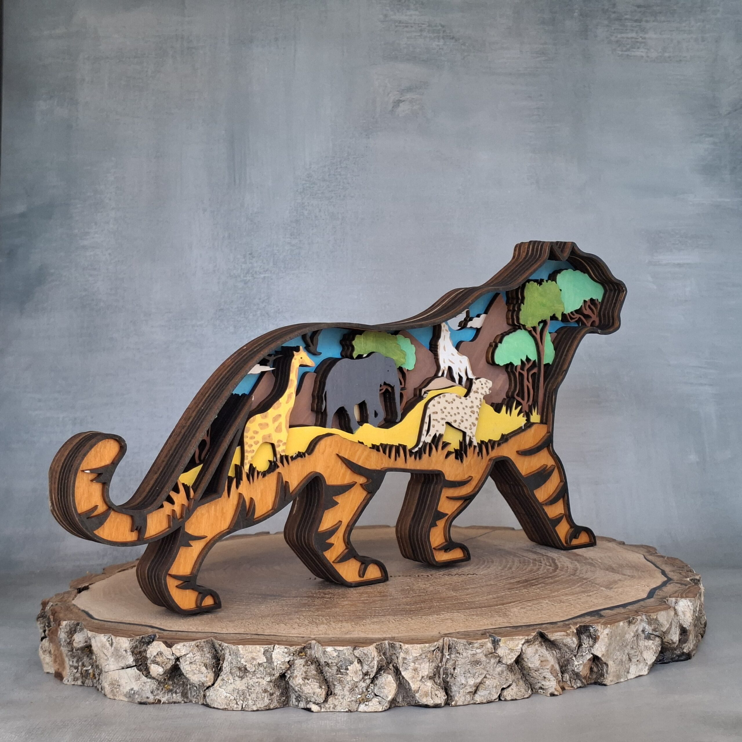 Tigre bois – multicouches – Image 2