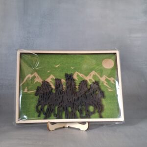Cadre Chevaux en Bois