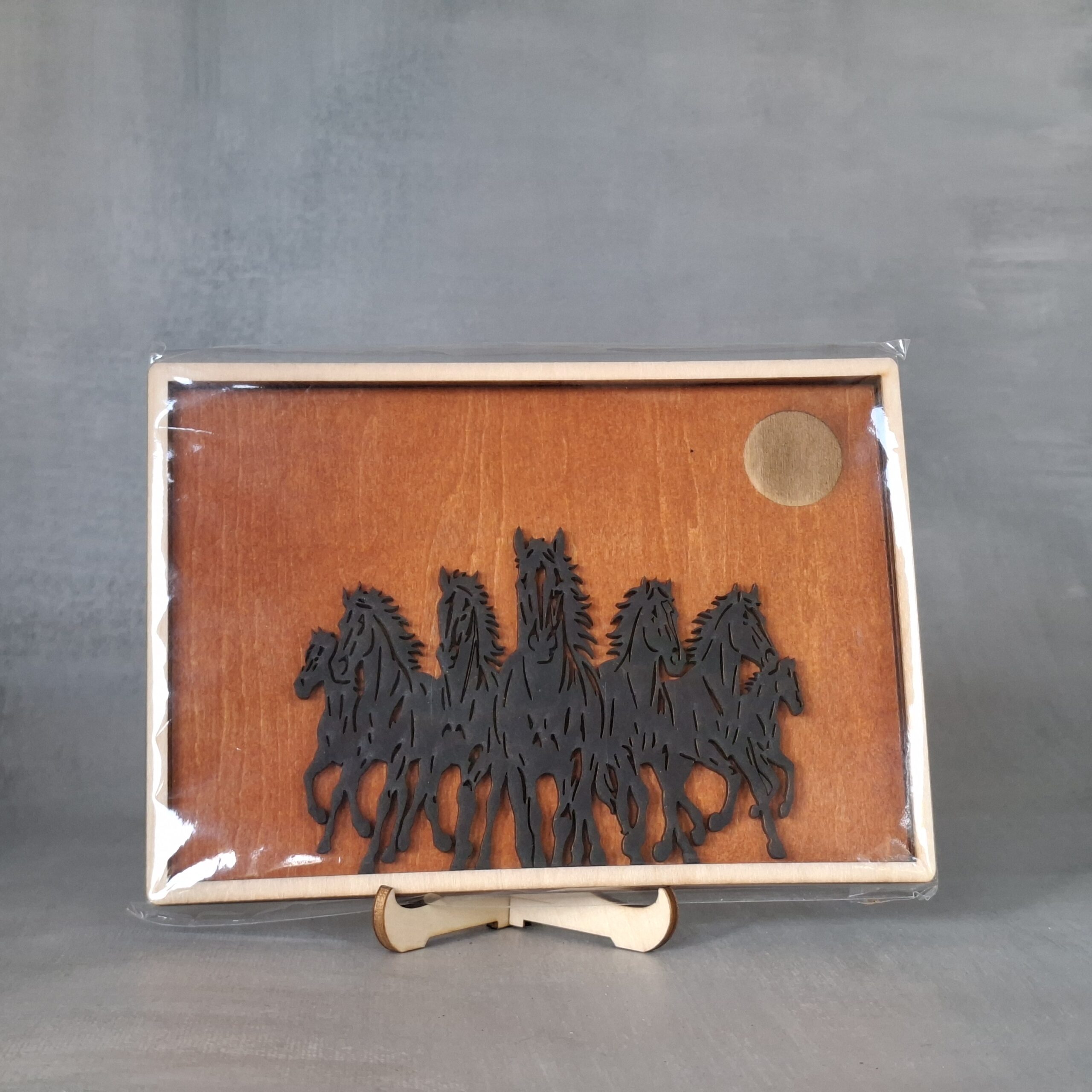 Cadre Chevaux en Bois – Image 5