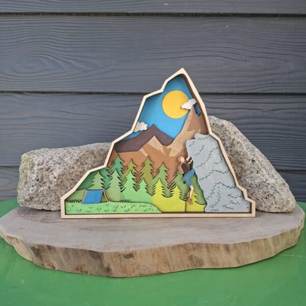 Grimpeur en montagne bois – multicouches