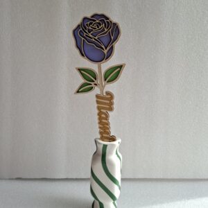 Fleur en bois - Mamie