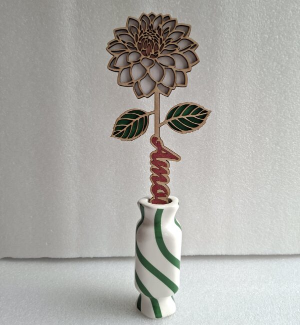 Fleur en bois – Amour
