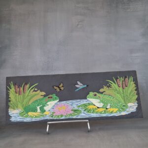 Gravure colorée Grenouilles