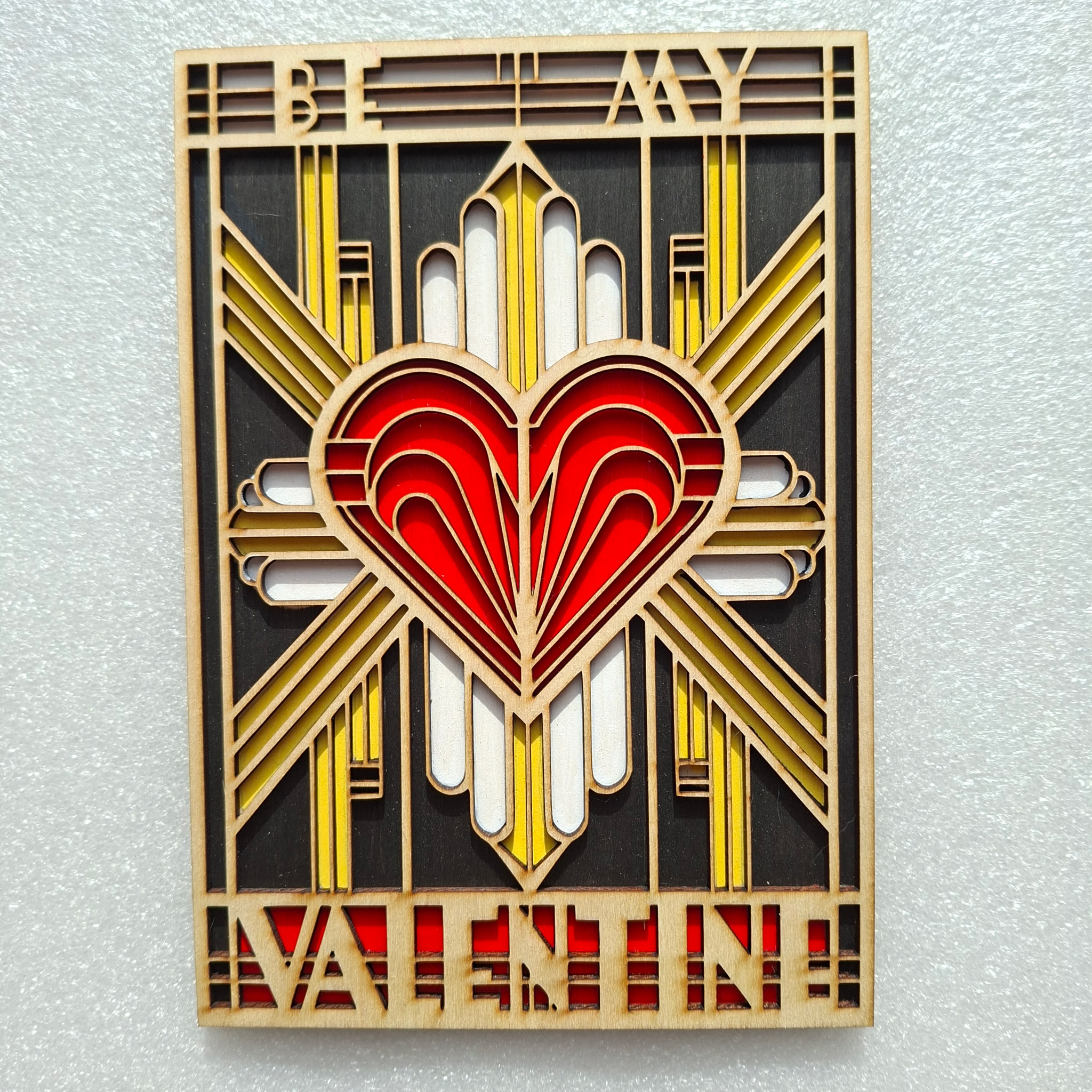 Cadre Valentine décoratif en bois