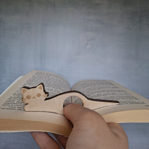 Bague de lecture Chat en bois