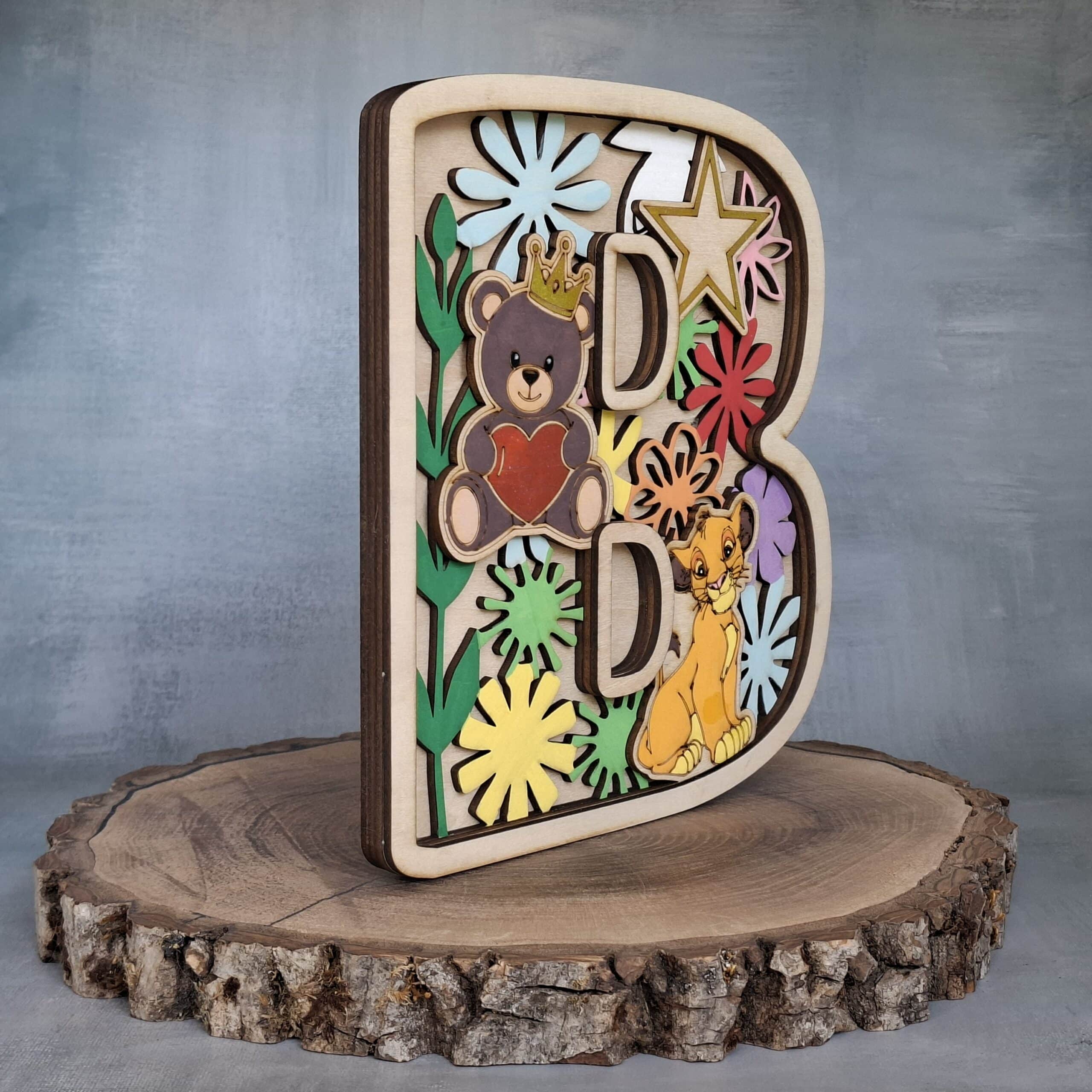 Lettre bois décorée – Image 4