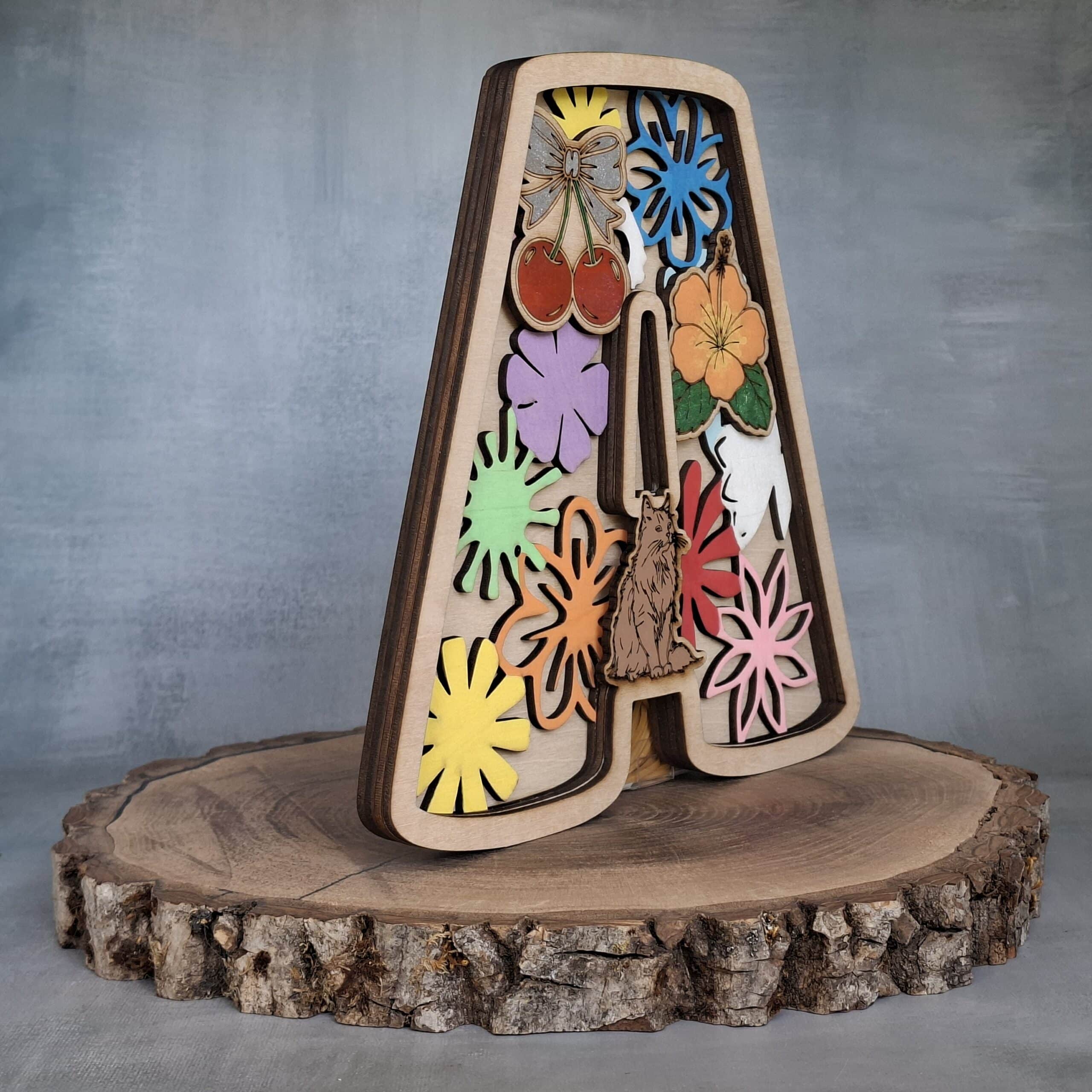 Lettre bois décorée – Image 2