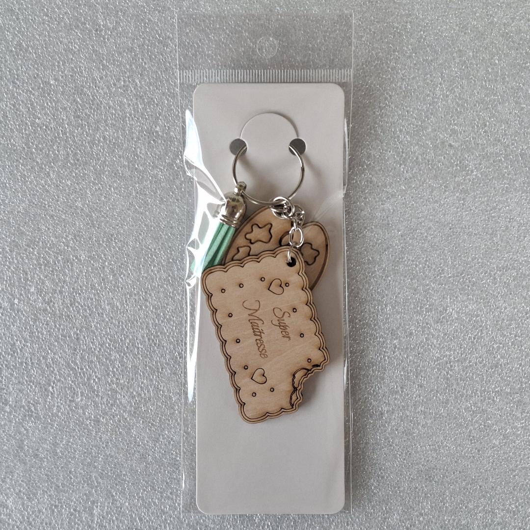 Porte-clés personnalisé école -Bois – Image 8