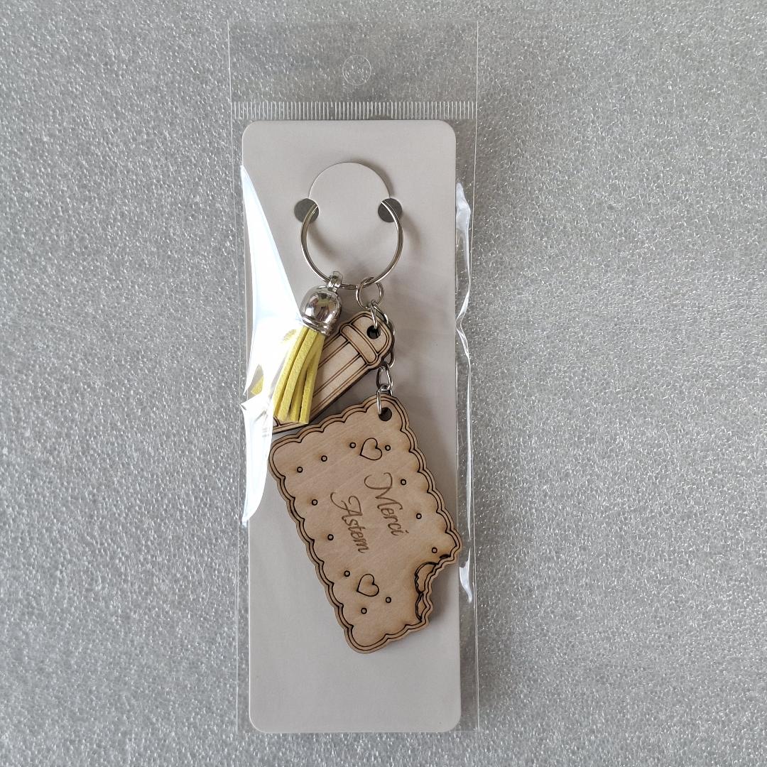 Porte-clés personnalisé école -Bois – Image 2