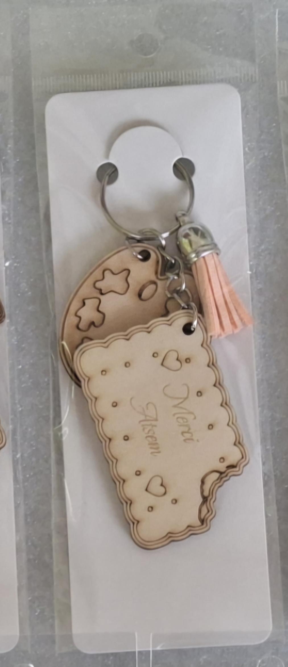 Porte-clés personnalisé école -Bois – Image 13