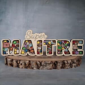 Cadeau pour Maître d'école - Super Maitre bois
