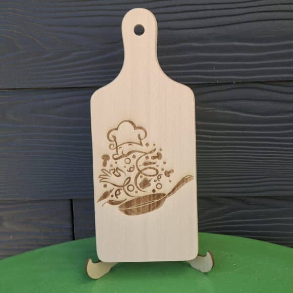 Planche en Hêtre 28 x 12  Motif Cuisine