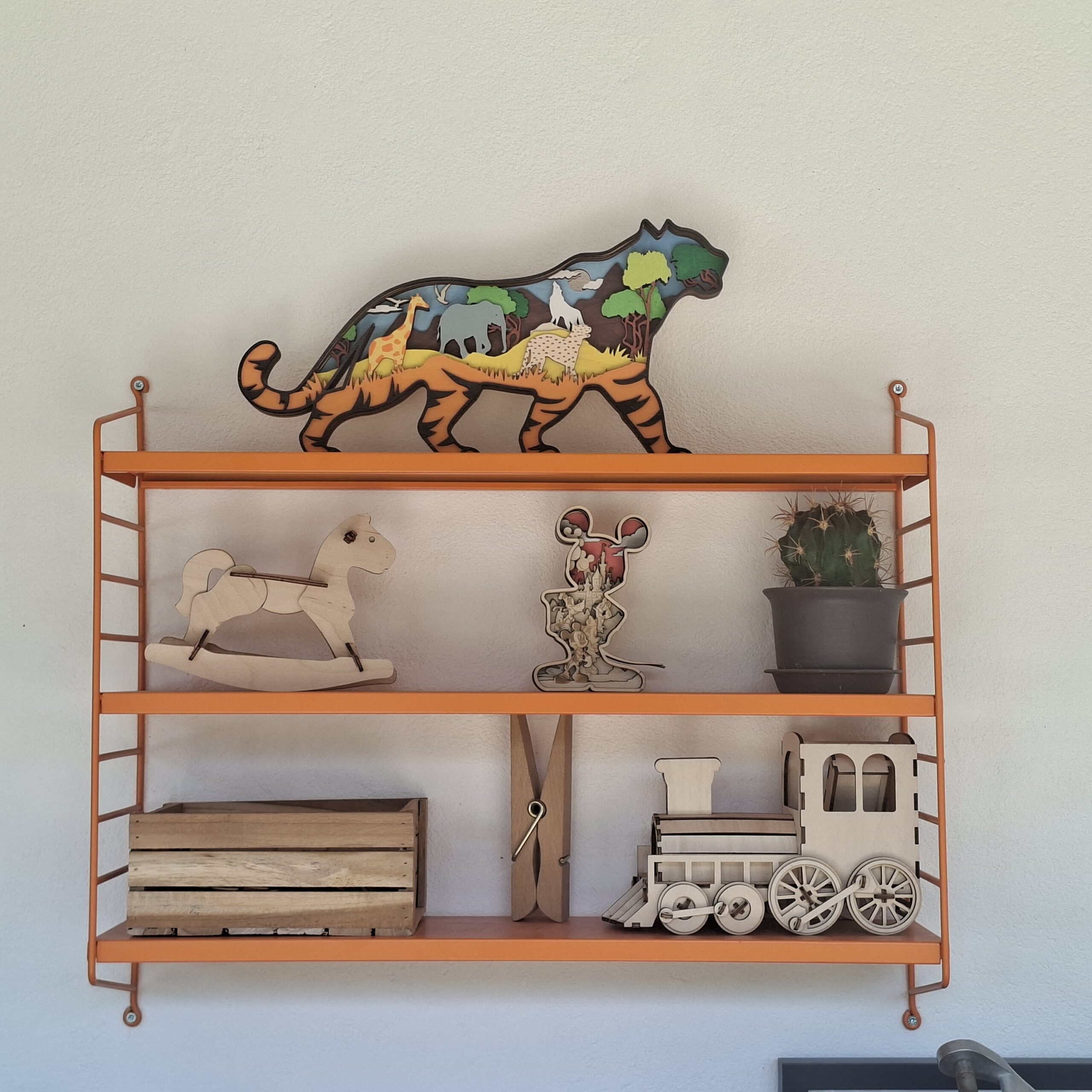 Tigre 3D en bois – Image 3