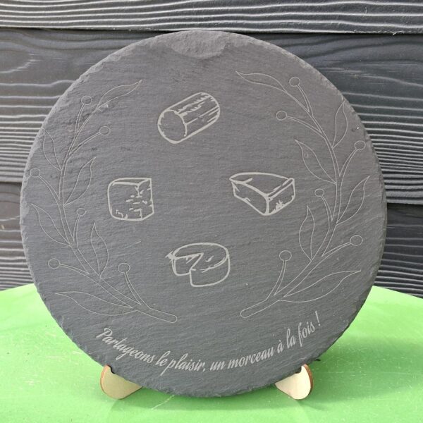 Gravure Fromage Ardoise ronde