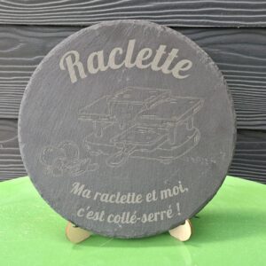 Gravure Raclette Ardoise Ronde